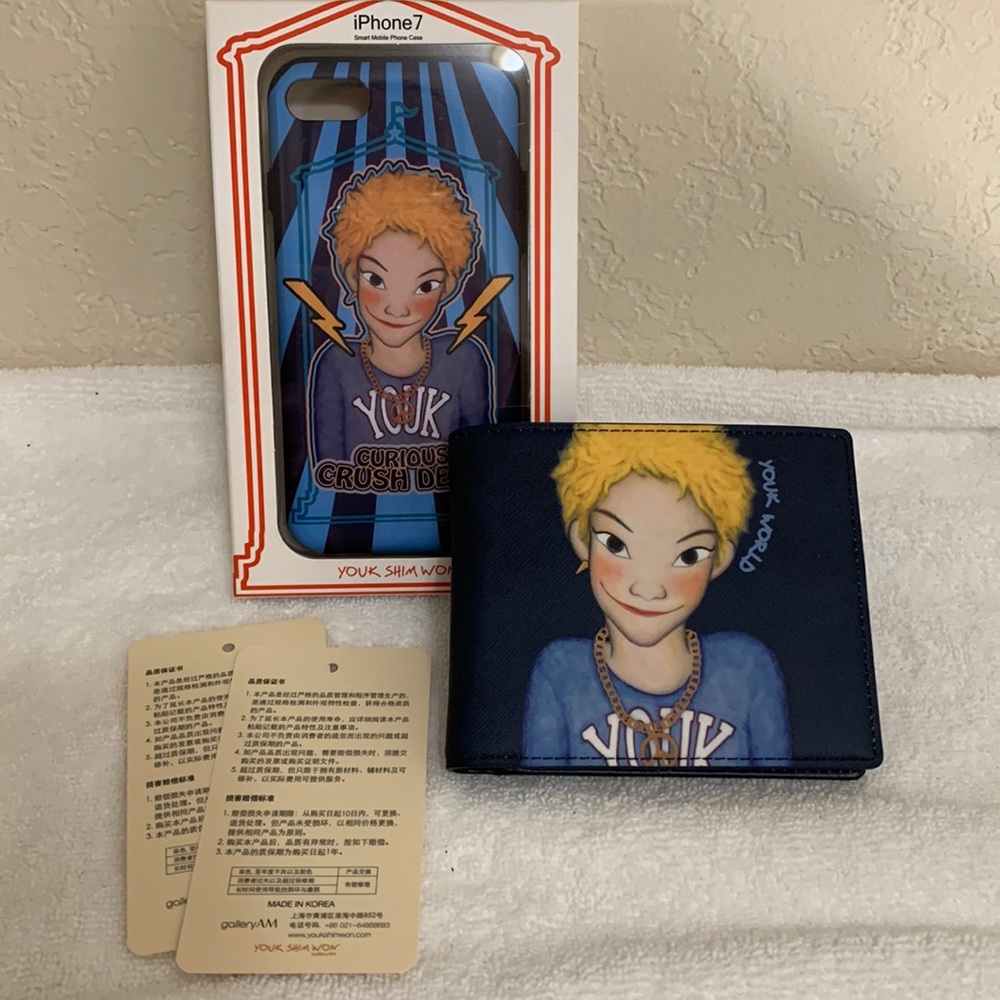 Youk Shim Won Gallery AM Wallet and Phone case (iPhone 7) collectible and rare
